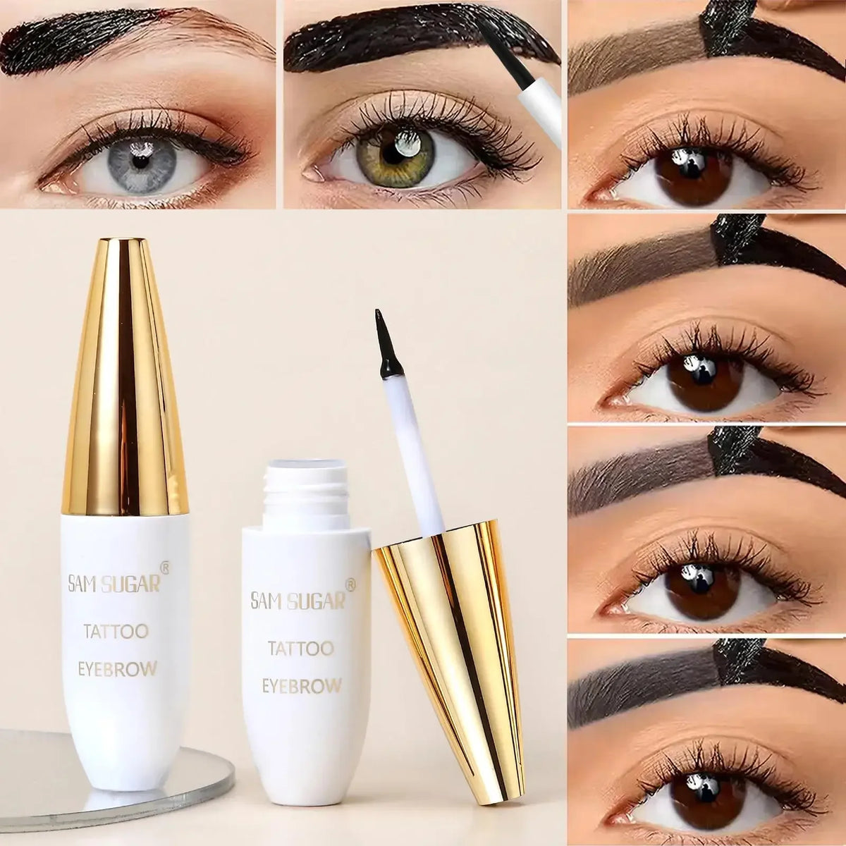 SAM SUGAR Peel-Off Brow Tattoo Cream | Waterproof Long-Lasting Eyebrow Tint Cream PRIMED
