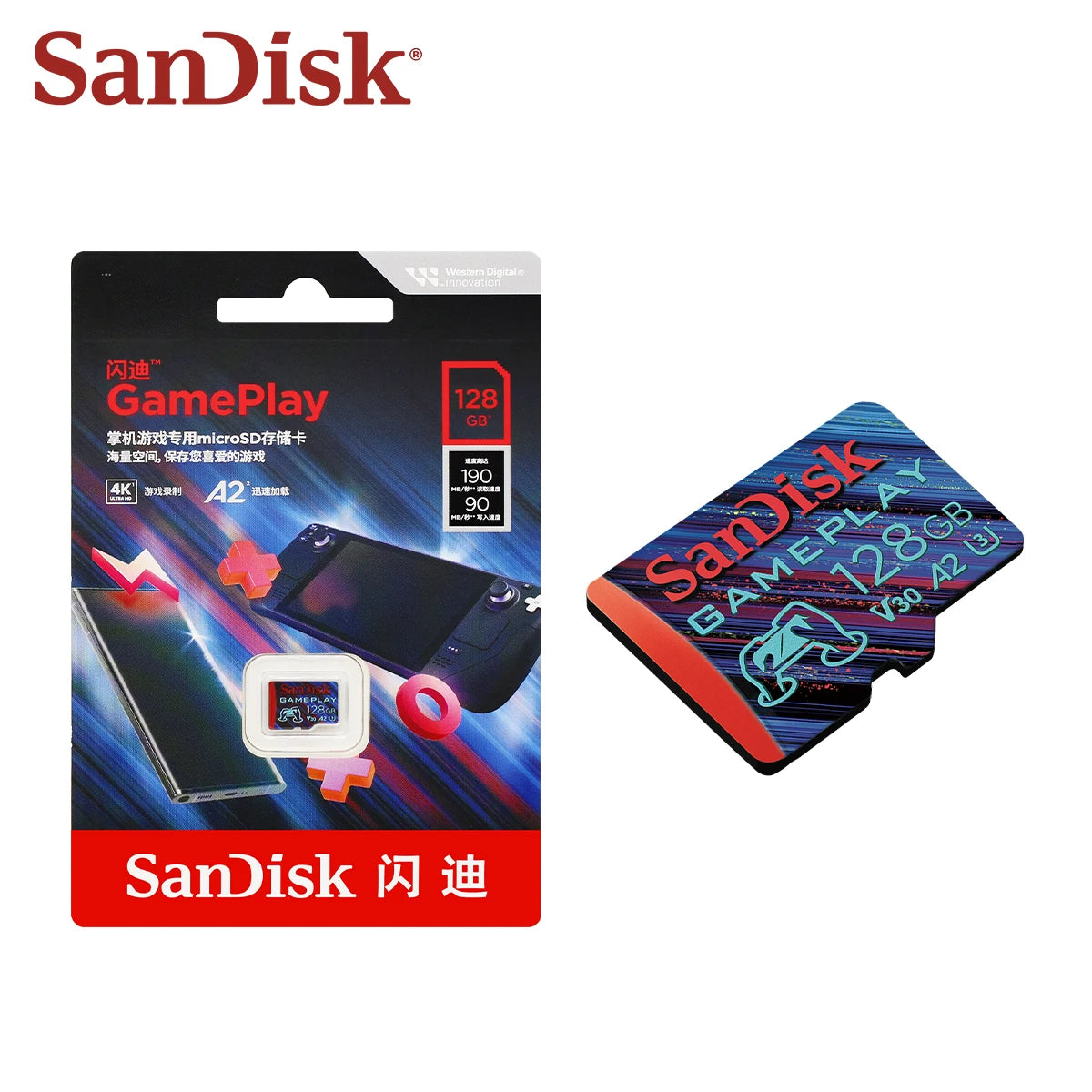 SanDisk Gameplay microSD Card 128GB–512GB | U3 V30 A2 Gaming Gaming Memory Card PRIMED