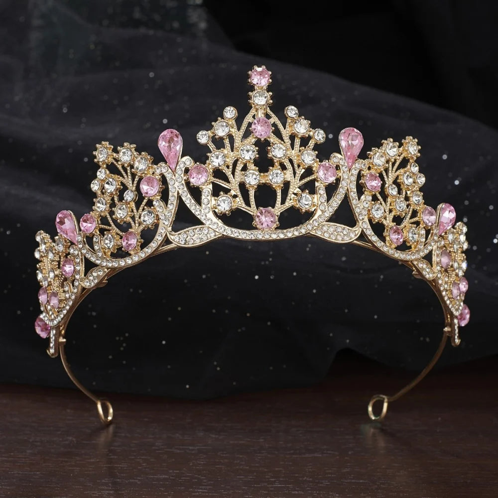 Rhinestone Crystal Tiara Crown Baroque Bridal Wedding Headband