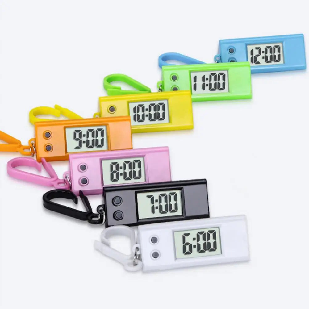 Triangle Mini LCD Digital Clock Keychain – Silent Desk Clock Digital Alarm Clock PRIMED
