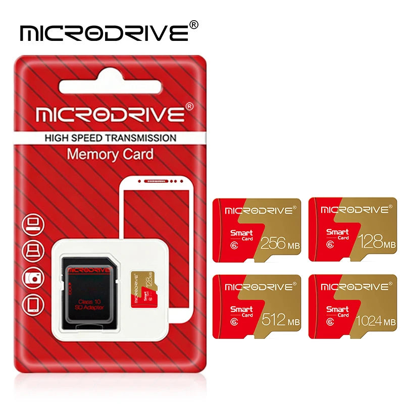 MicroDrive Micro SD Card Class 10 | 128MB–16GB TF Flash Card Flash Memory Card PRIMED