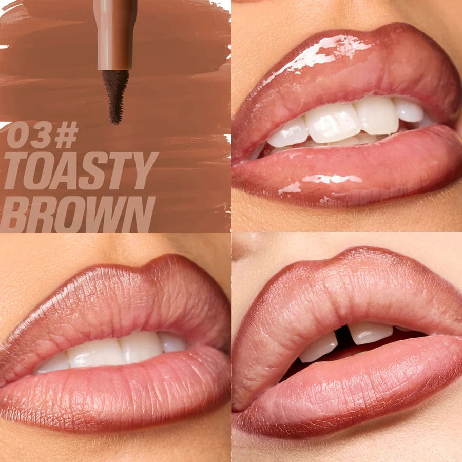 Waterproof Velvet Matte Lip Liner Pencil – Nude & Cherry Red