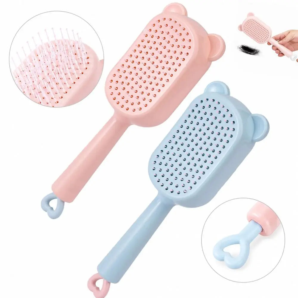 Self-Cleaning Retractable Hair Brush & Scalp Massage Comb Hair Brush Comb PRIMED