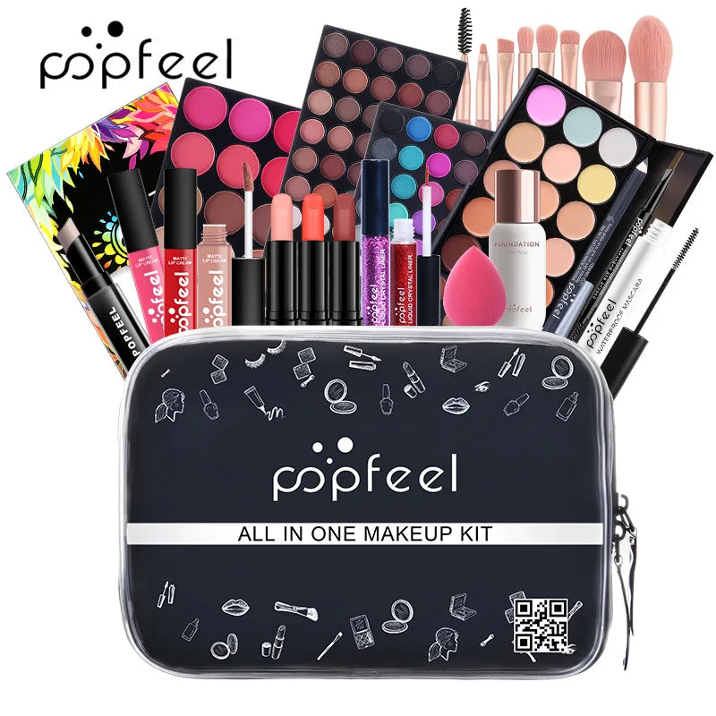 Popfeel All-in-One Makeup Kit – Full Cosmetics Set for Women Makeup Gift Set PRIMED