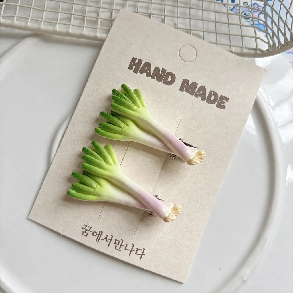 Handmade Resin Vegetable BB Hair Clip – Novelty Accessory Novelty Hair Clip PRIMED