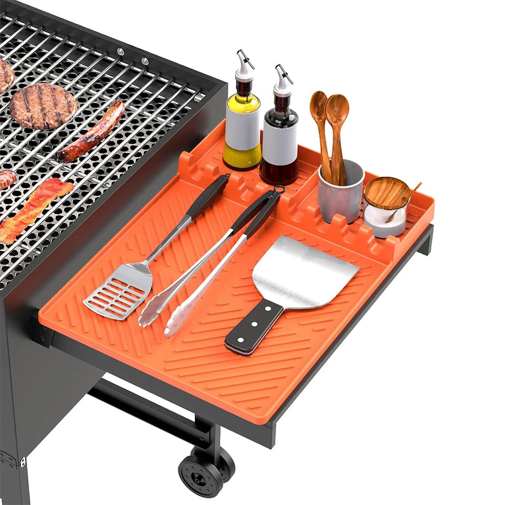 Silicone Grill Mat – Heat Resistant BBQ Tool Rest for Griddle Grill Silicone Mat PRIMED