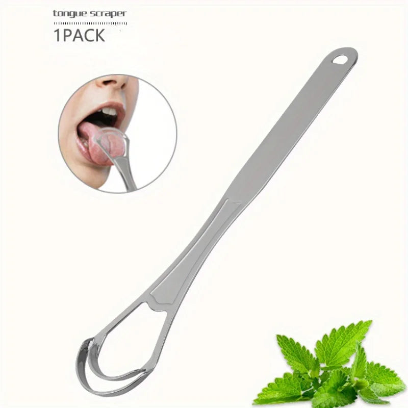 Stainless Steel Tongue Scraper Set with Case | Fresh Breath