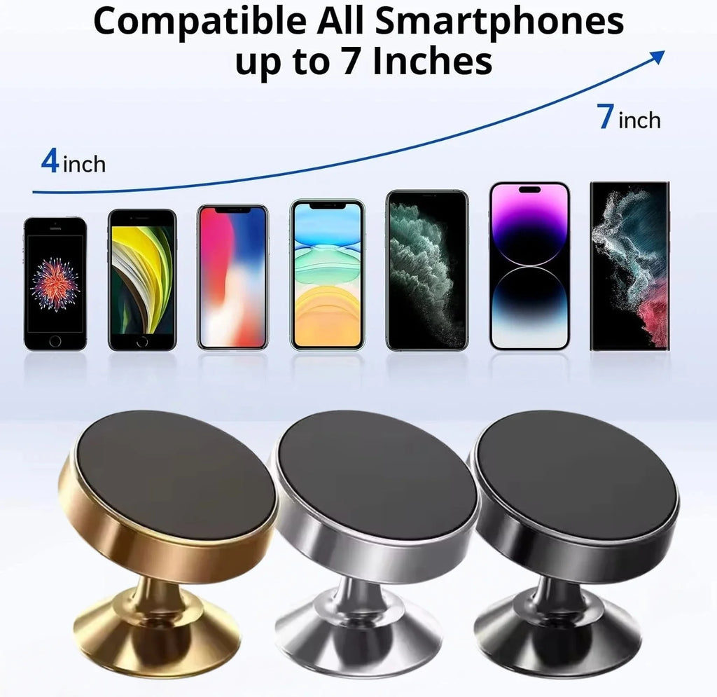 Magnetic Car Phone Holder Dashboard Mount | 360° Rotatable Car Phone Mount PRIMED