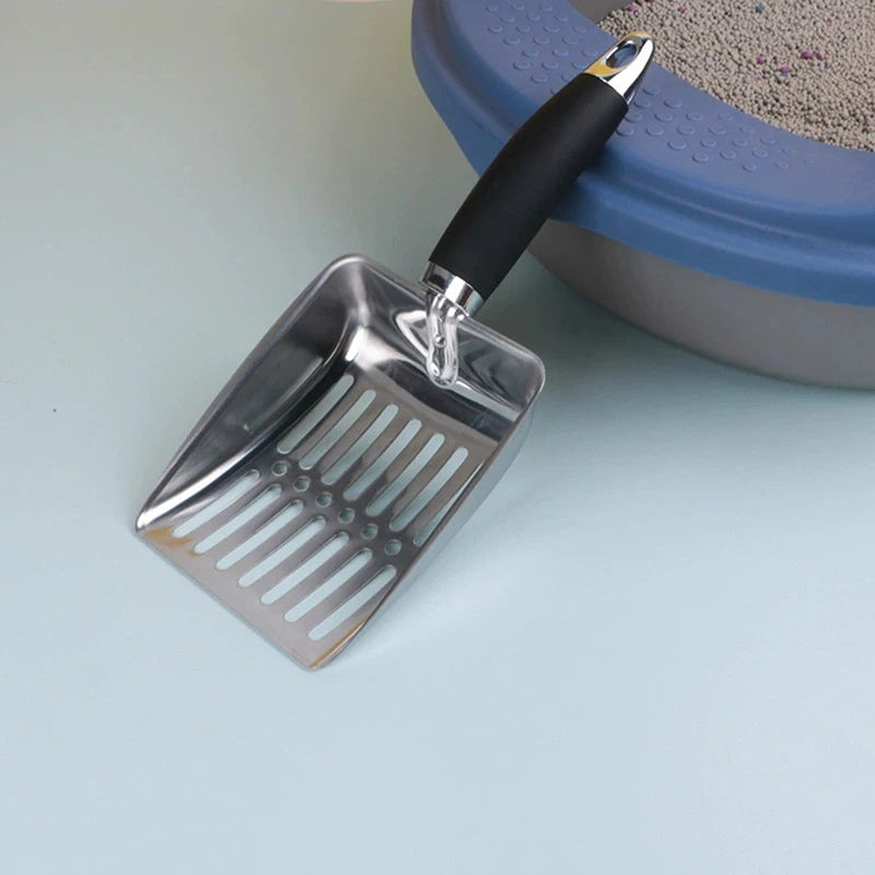 Stainless Steel Long Handle Cat Litter Scoop | Fine Mesh