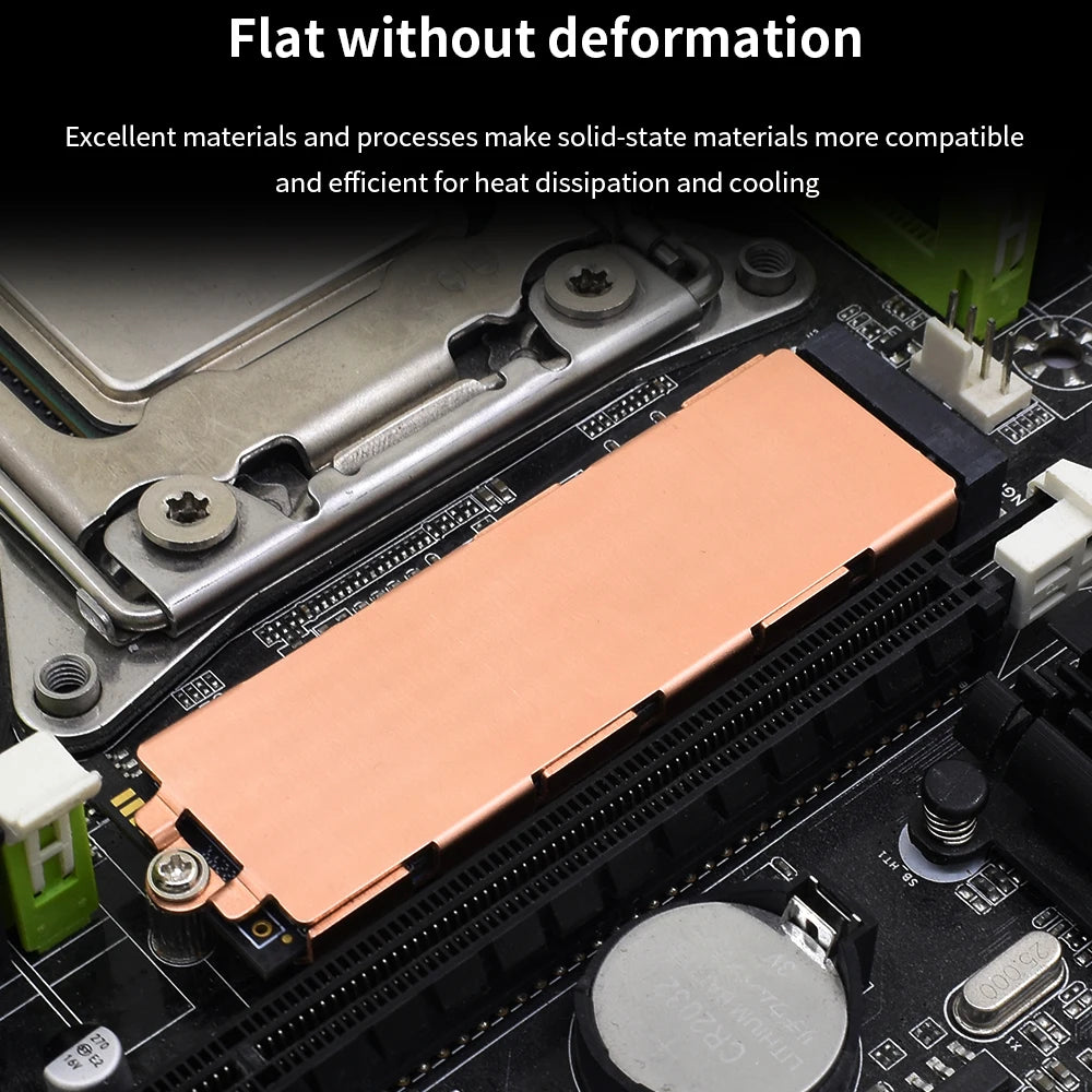 TISHRIC Pure Copper M.2 SSD Heatsink with Thermal Pad NVMe SSD Heatsink PRIMED
