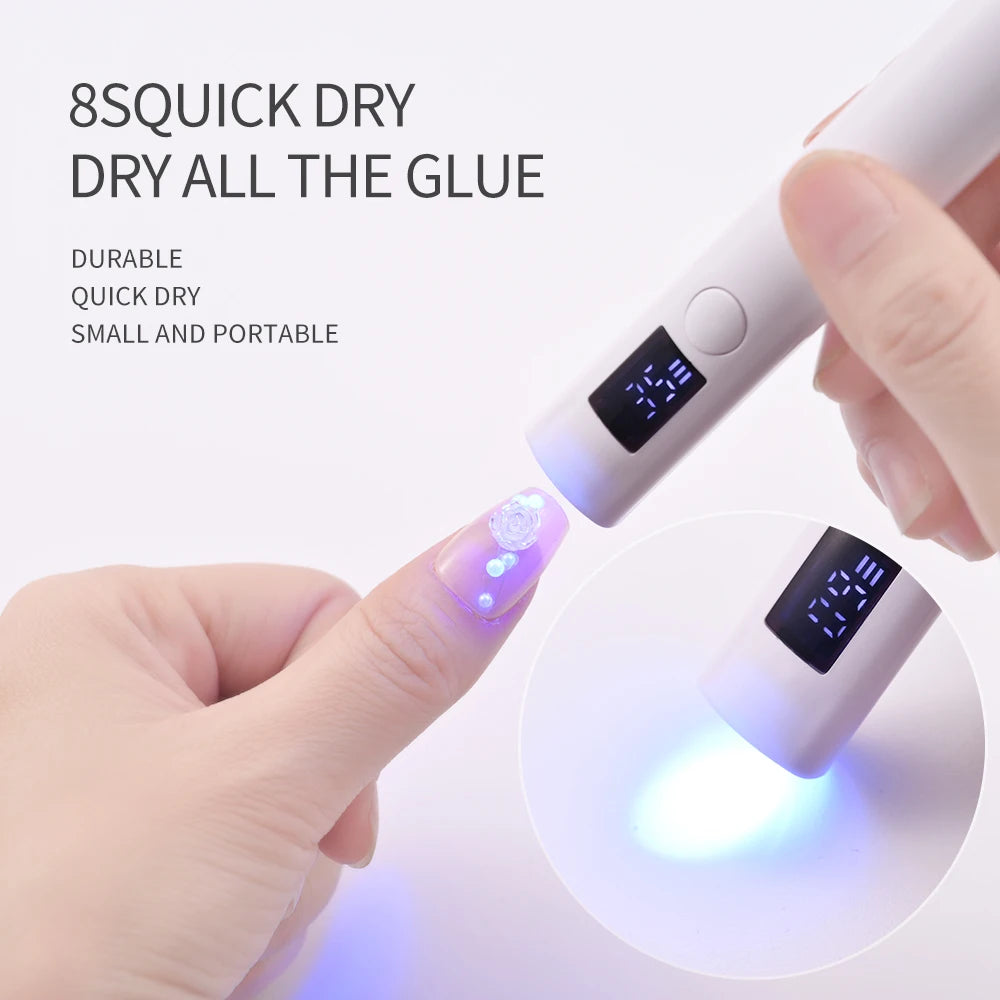 Mini Rechargeable UV LED Nail Lamp – Handheld Pen Dryer