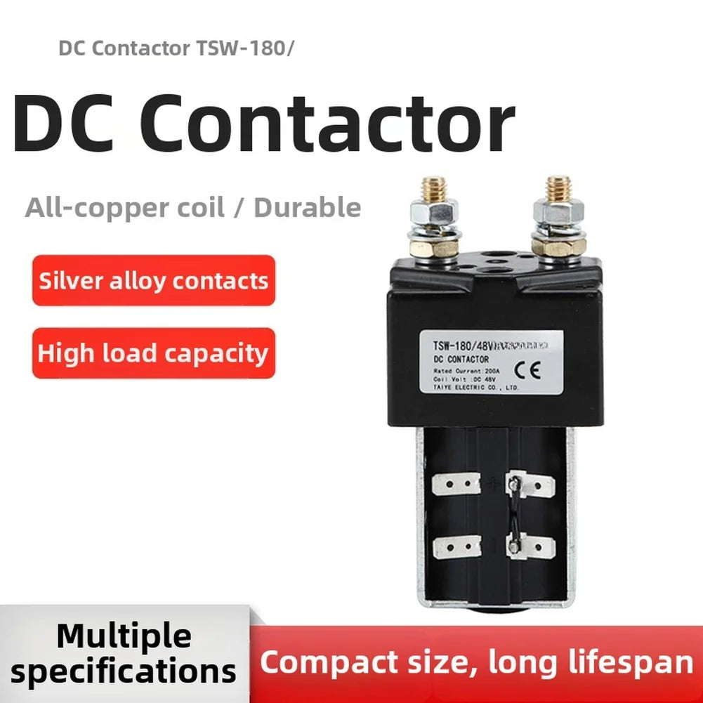 TSW-180 DC Contactor Relay 24V–72V 200A | Forklift & Solar