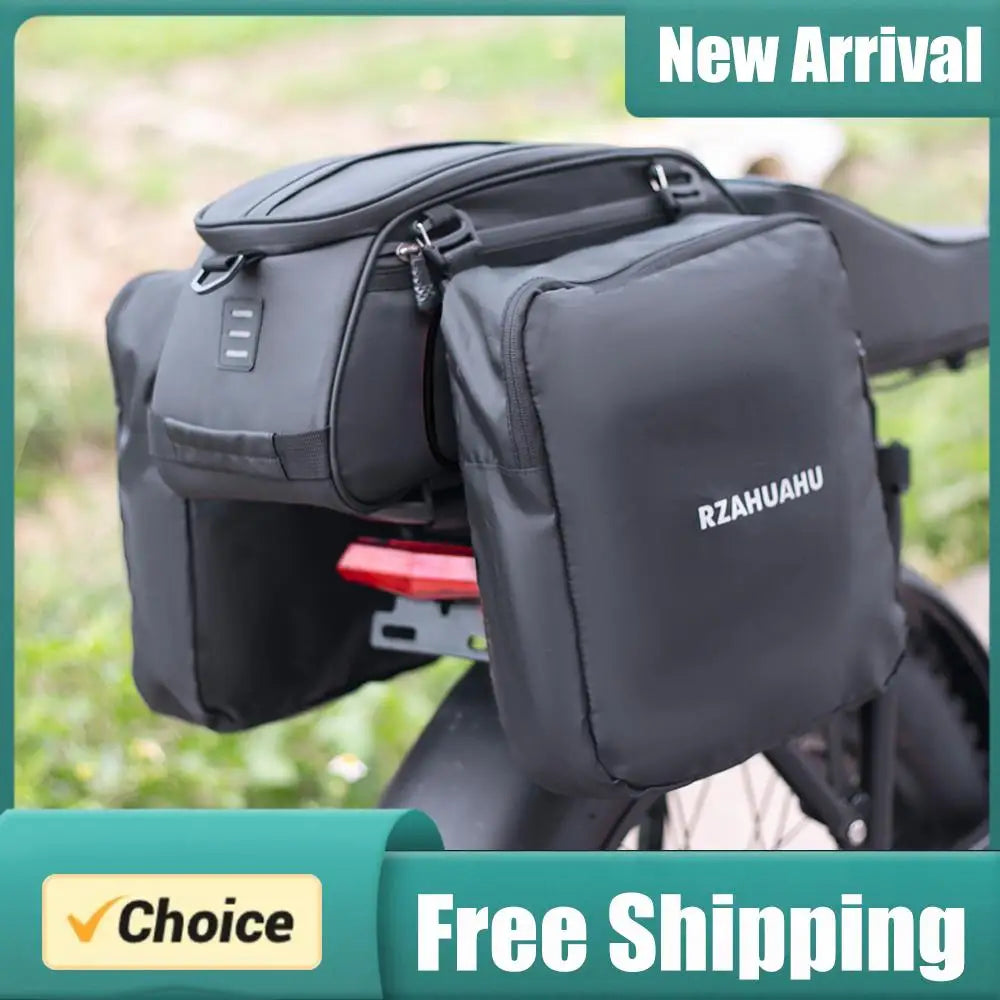 Waterproof Bike Rear Trunk Bag | Multi-Pocket Cycling Pannier Bike Trunk Bag PRIMED