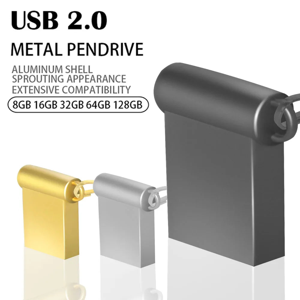 10-Pack Custom Logo Metal USB Flash Drives 32GB 64GB 128GB USB Flash Drive PRIMED