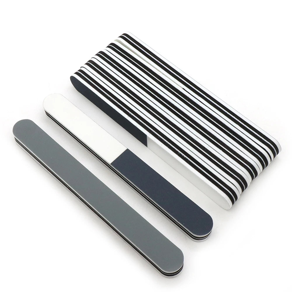 10-Pack 3-Side Nail Buffer Sponge Block | 600/1200/3000 Grit