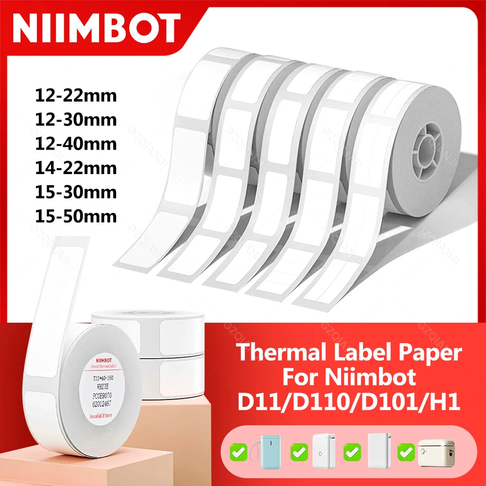 Niimbot Thermal Label Paper 12–15mm | Waterproof Sticker Roll Thermal Label Paper PRIMED
