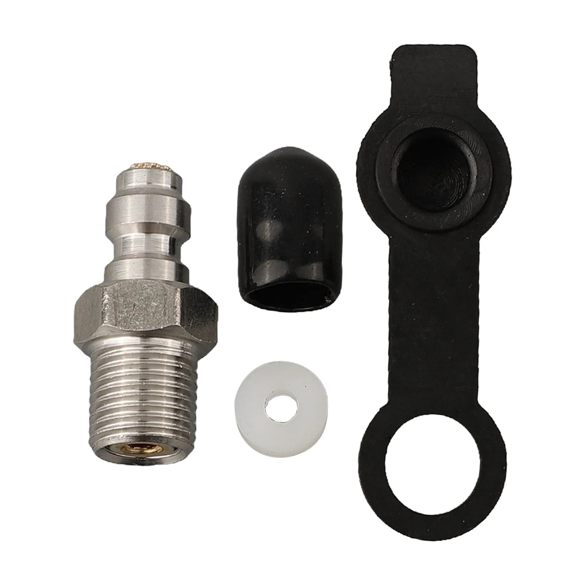 M10x1 Pneumatic Quick Coupler 8mm Stainless Steel + Dust Cap