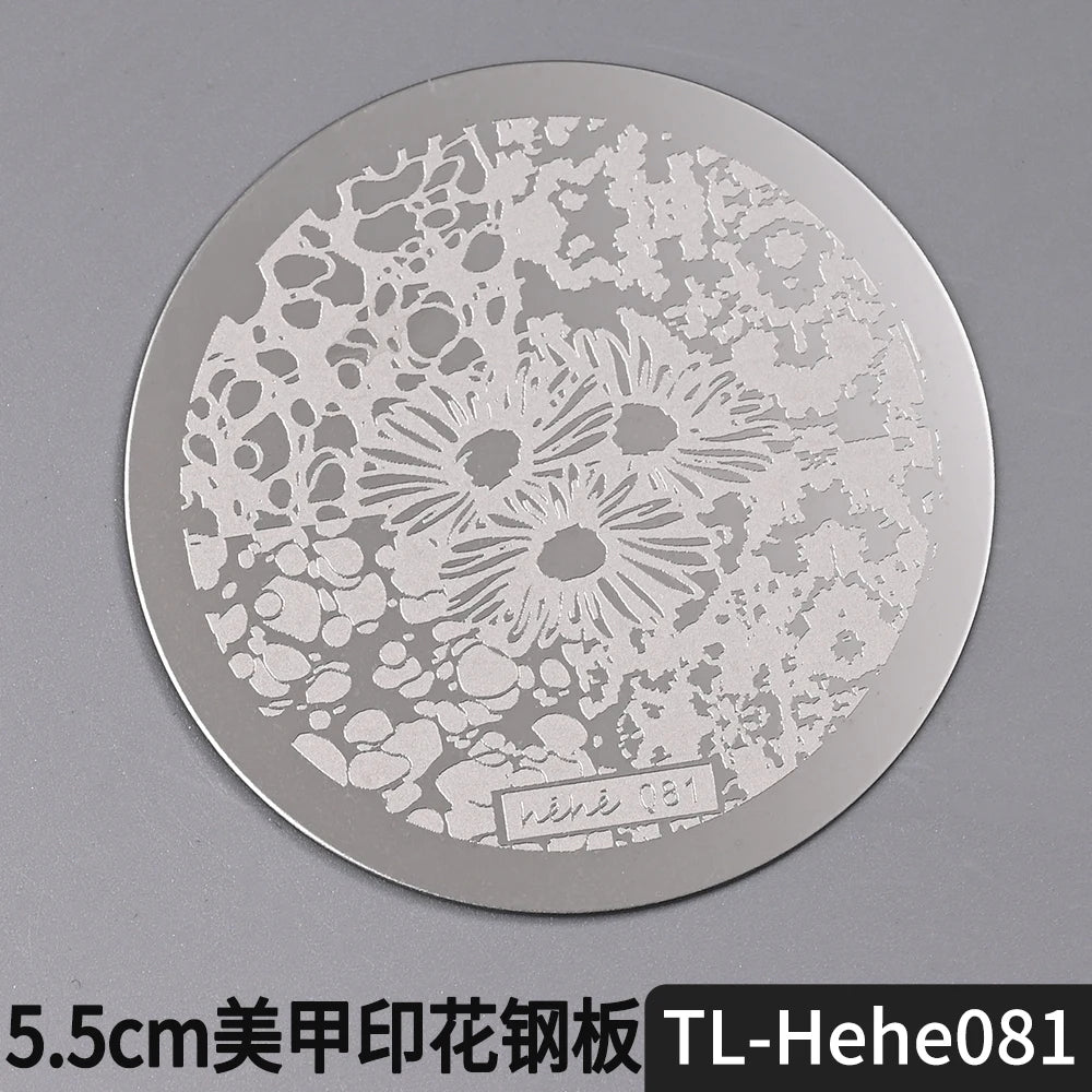 Nail Stamping Plate 5.5cm – Butterfly Flower Lace Stencil
