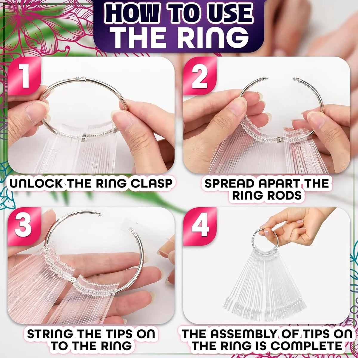 Clear Nail Practice Tips 50–150 Pcs | Nail Art Display Sticks