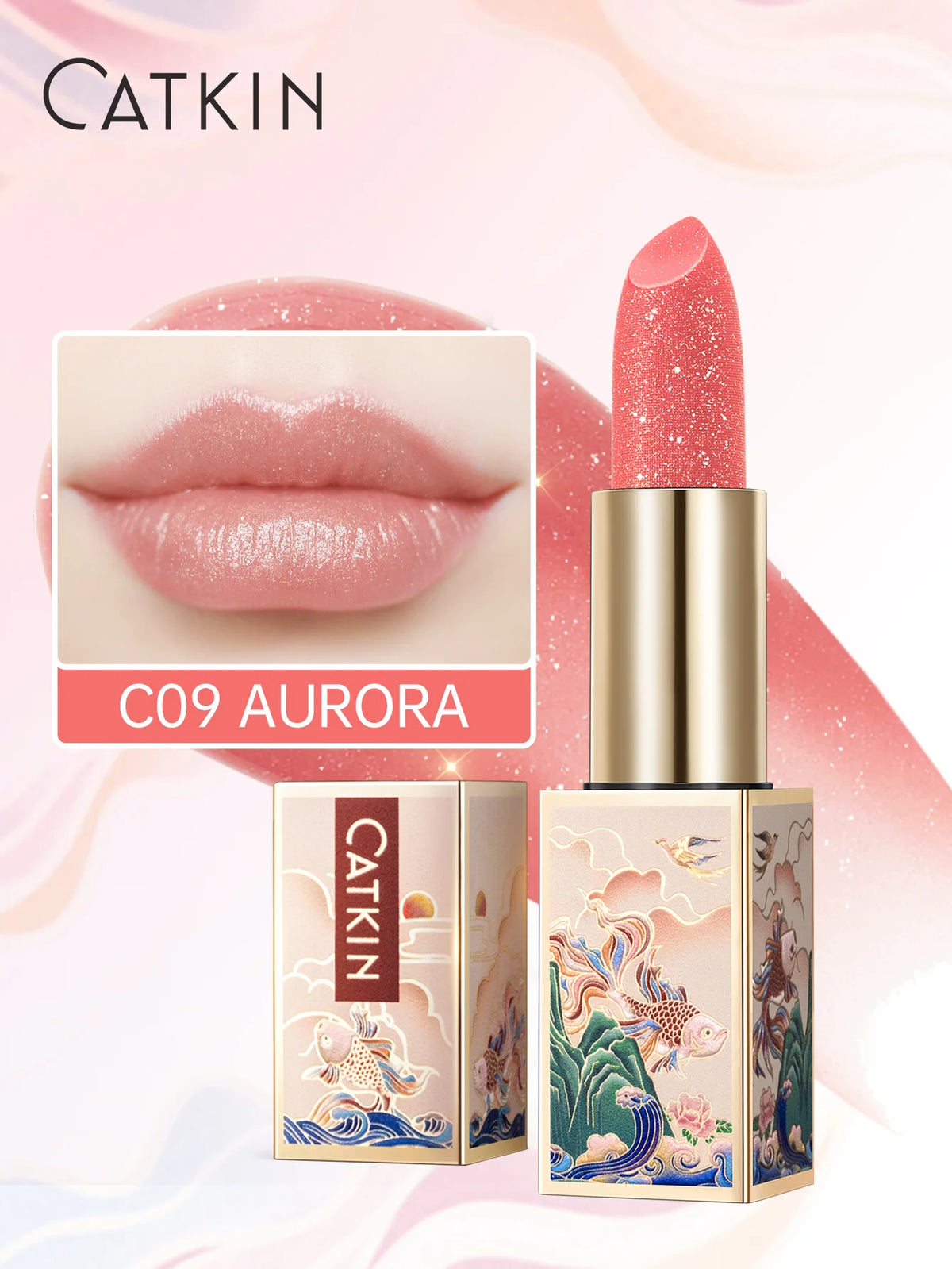CATKIN Colored Lip Balm – Moisturizing & pH-Activated Glow Colored Lip Balm PRIMED C09 Aurora