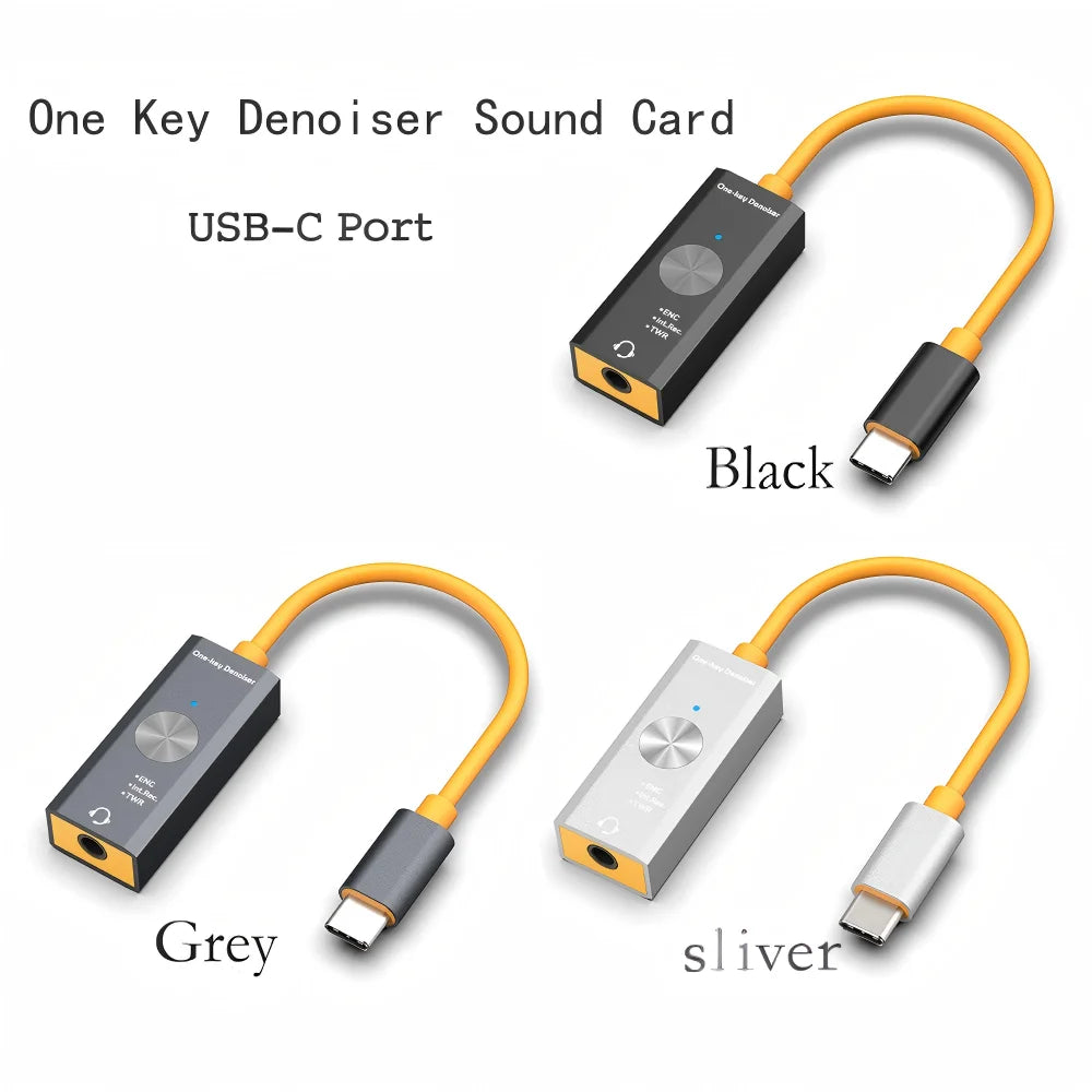 USB Type-C Sound Card DSP ENC Noise Cancellation 48kHz