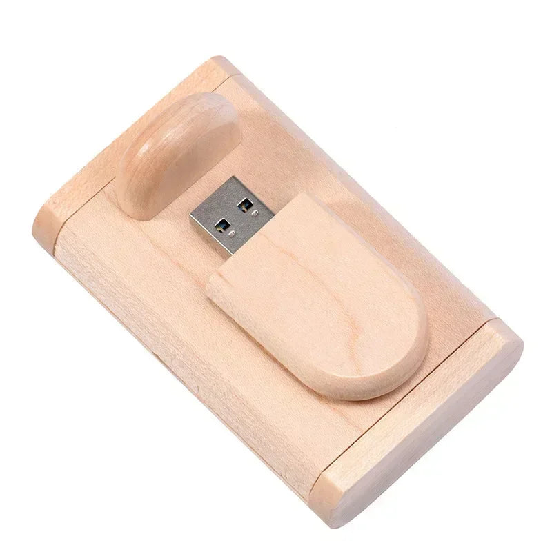 Wooden USB Flash Drive Gift Box | Custom Logo 16/32/64GB Custom USB Flash Drive PRIMED 32GB Maple wood with box