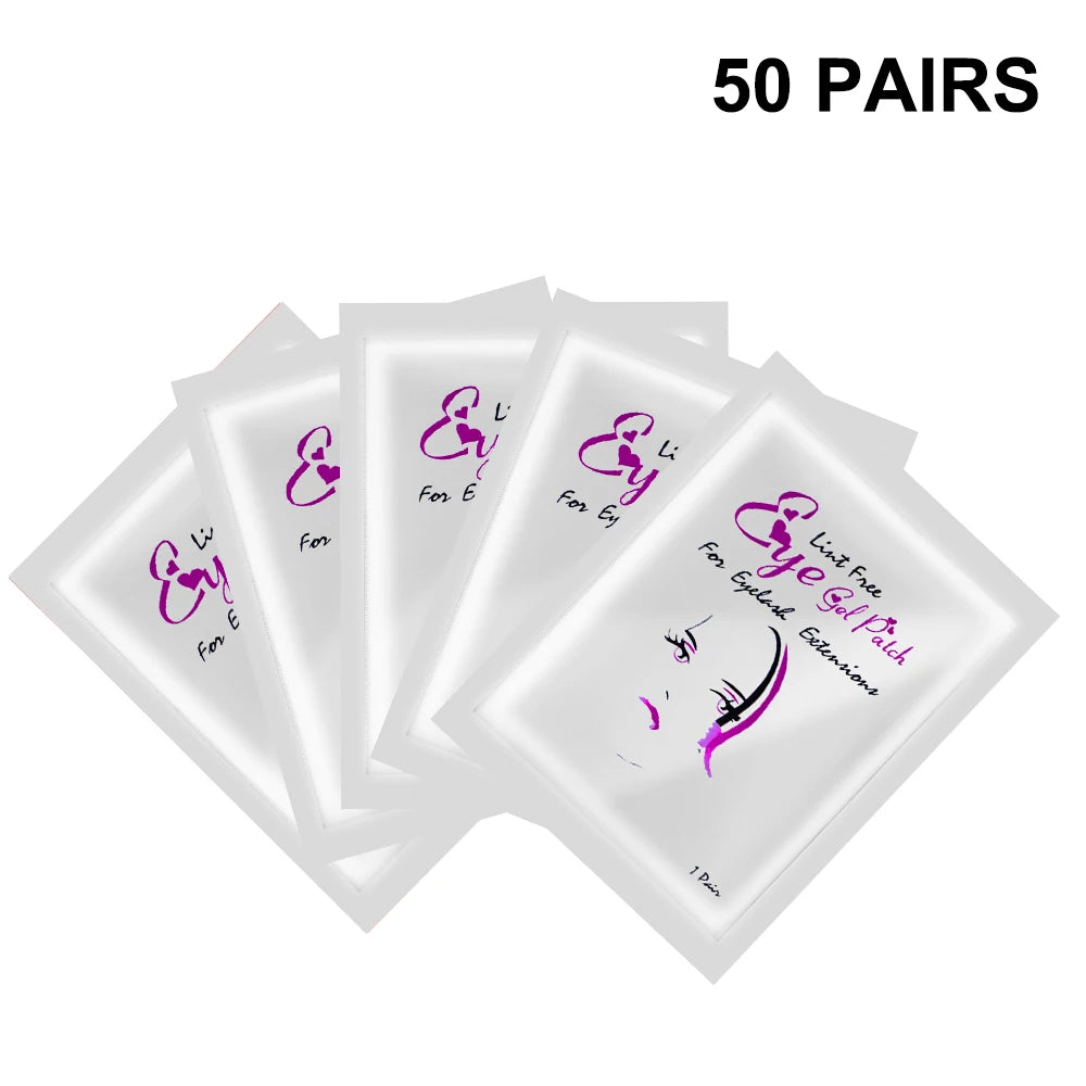 50 Pairs Hydrogel Under Eye Patches for Lash Extensions Lash Extension Pads PRIMED 50Pairs Girl
