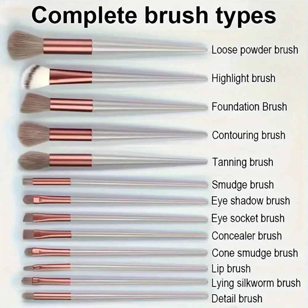 13-Piece Makeup Brush Set – Foundation, Eyeshadow & Blush Makeup Brush Set PRIMED