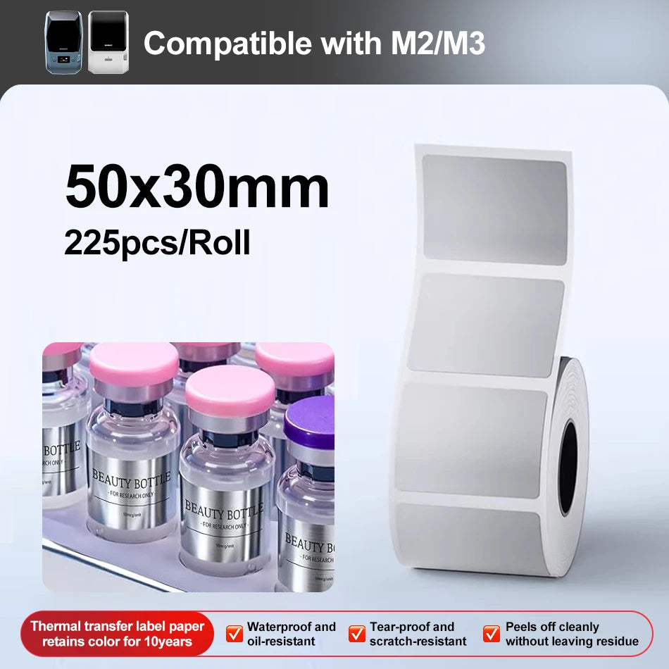 Niimbot M2 300DPI Portable Thermal Transfer Label Printer Thermal Label Printer PRIMED OnlyLabel SR50-30mm