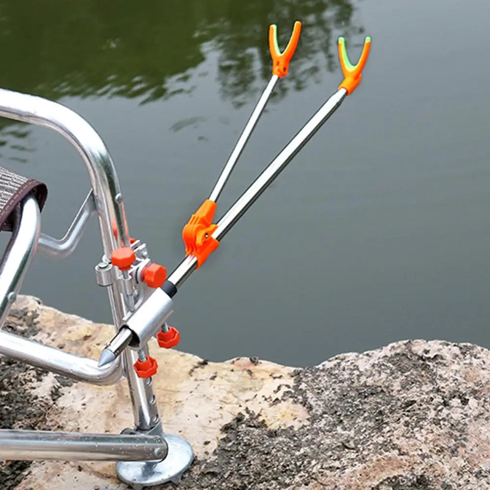 Telescopic Fishing Rod Holder 1.5–2.4m Stainless Steel Stand Fishing Rod Holder PRIMED