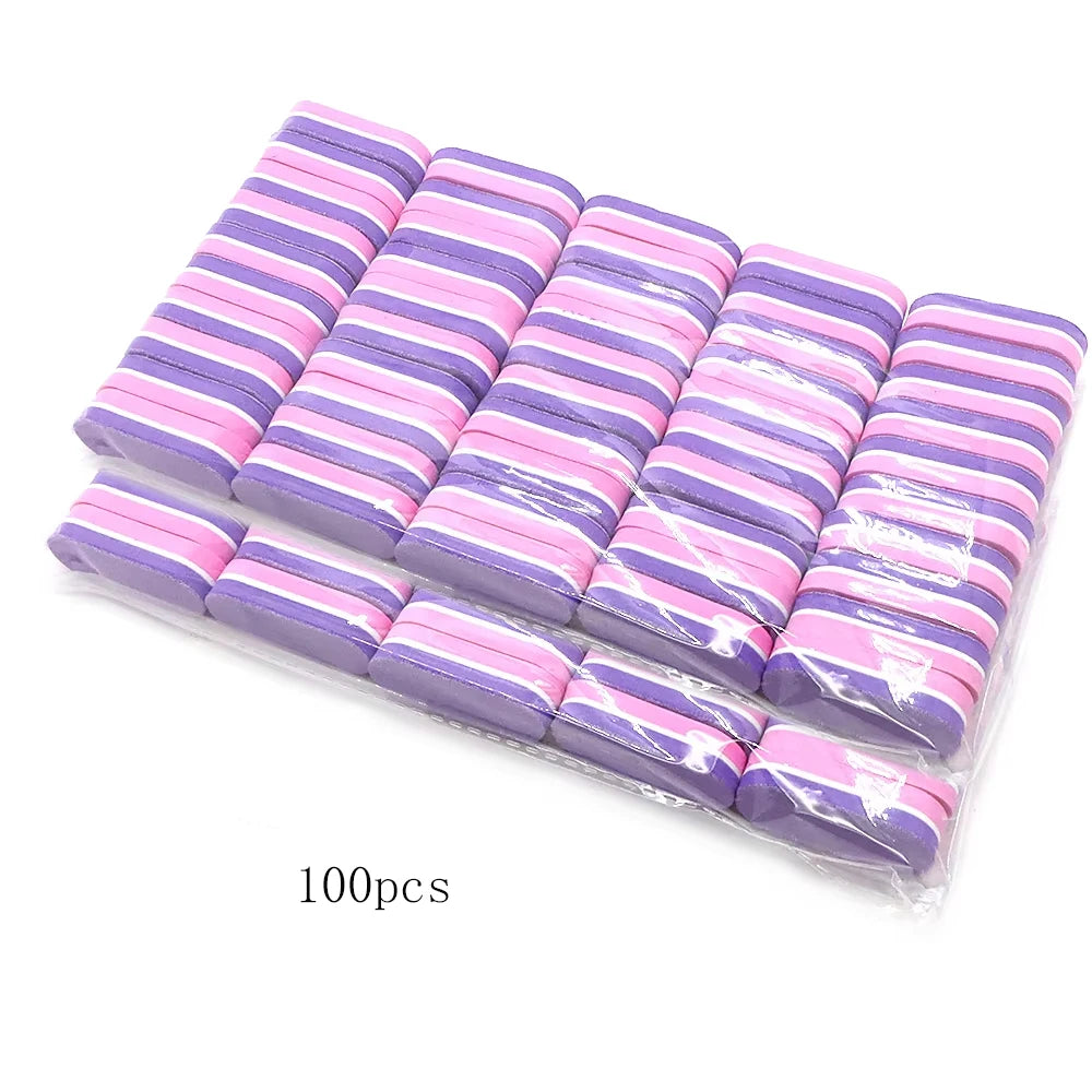 Mini Sponge Nail Buffer Blocks 100/50pcs | Manicure Pedicure Nail Buffer Block PRIMED 100pcs