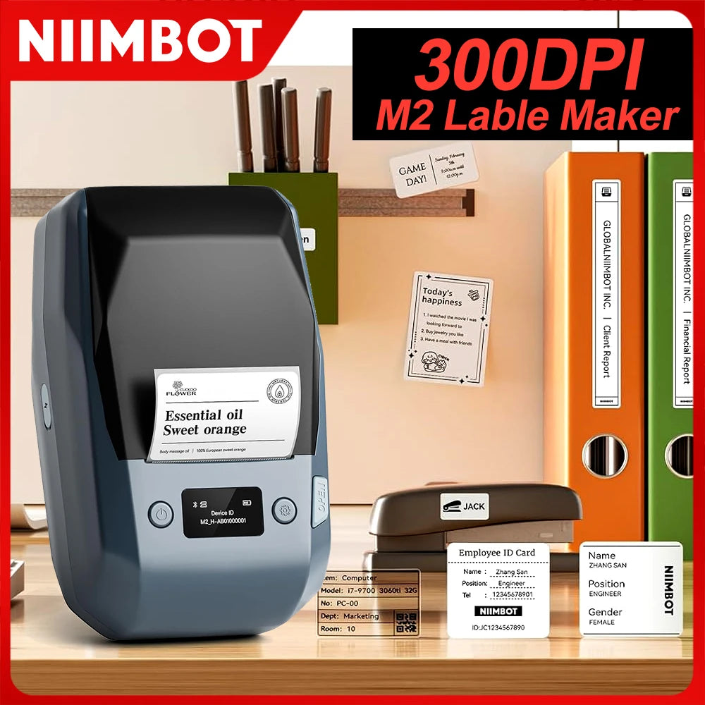 NIIMBOT M2 Bluetooth Thermal Label Printer 300DPI | Portable Thermal Label Printer PRIMED