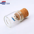 Custom Glass Drift Bottle USB 3.0 Flash Drive 8GB–64GB Gift Custom USB Flash Drive PRIMED 128 GB