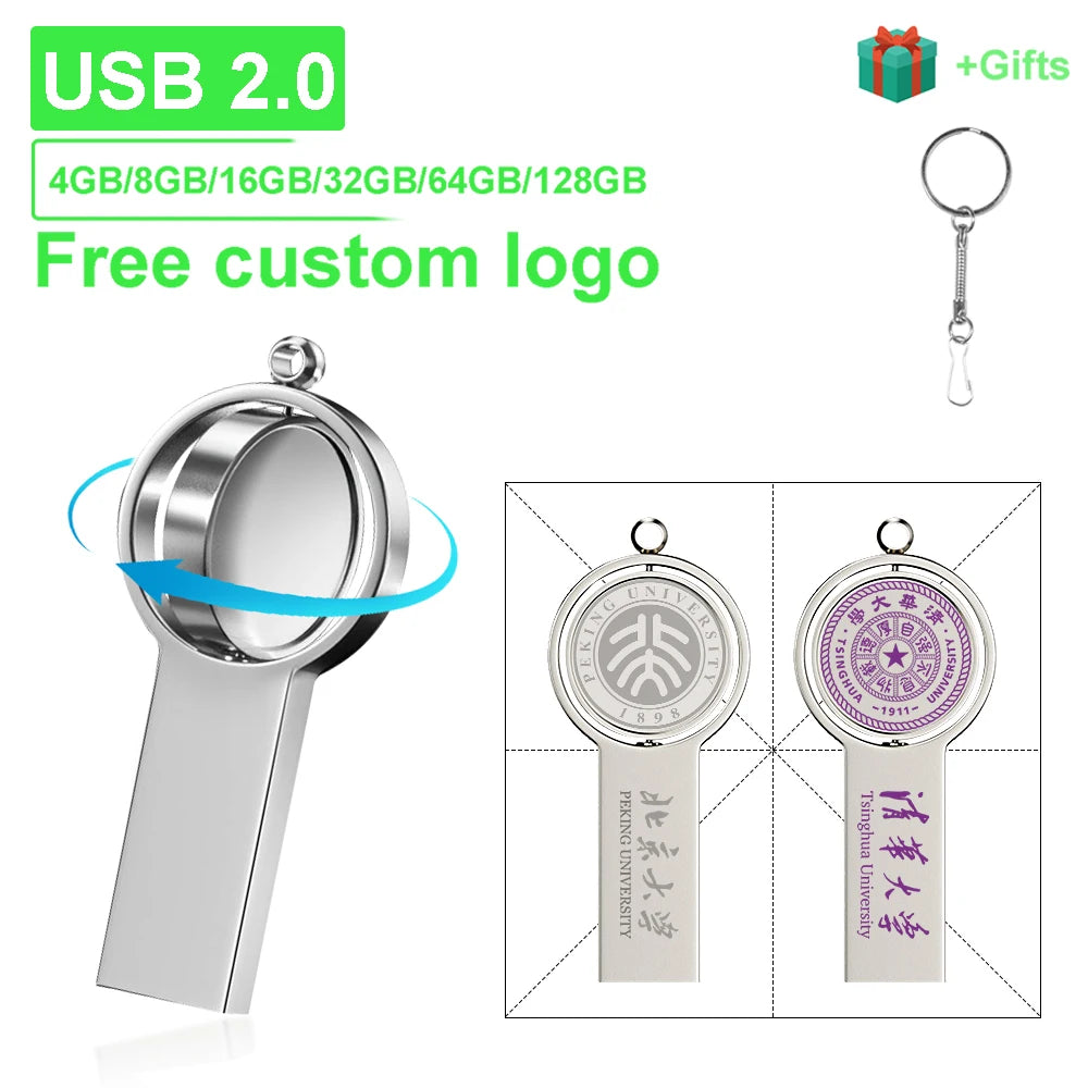 JASTER Silver Metal USB Flash Drive 16–128GB | Custom Logo USB Flash Drive PRIMED