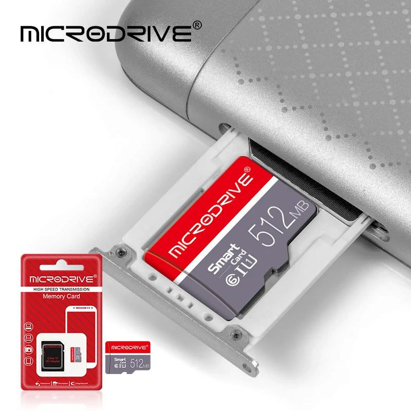 MicroDrive TF/Micro SD Card 128MB–8GB | C6 U1 V10 Flash Memory Card PRIMED