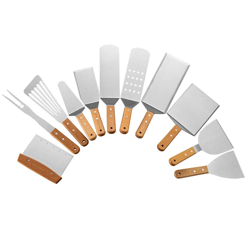 Stainless Steel Griddle Spatula – BBQ Grill Flipper & Scraper Griddle Spatula PRIMED