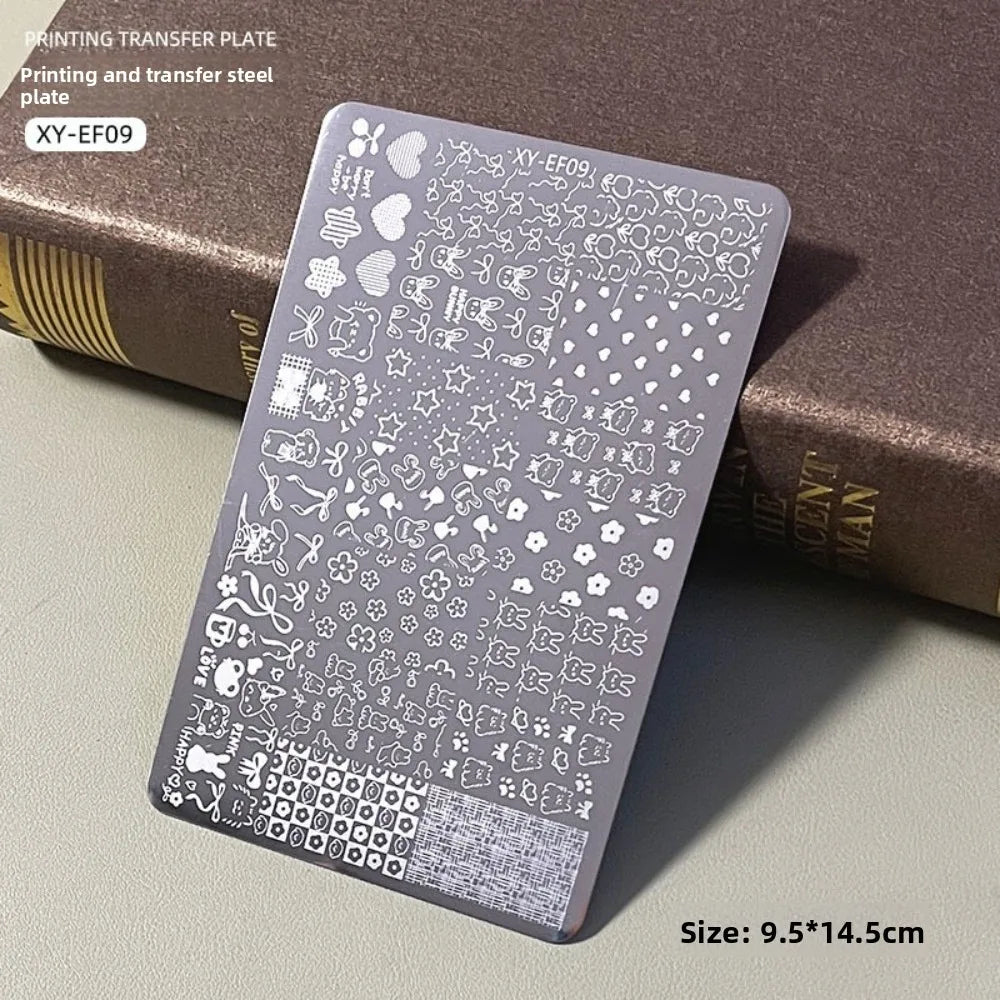 Nail Art Stamping Plate – Butterfly, Flower & Heart Designs Nail Stamping Plate PRIMED 09