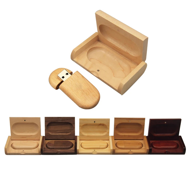 Wooden USB Flash Drive 4–32GB | Custom Logo Engraving Gift Wooden USB Flash Drive PRIMED