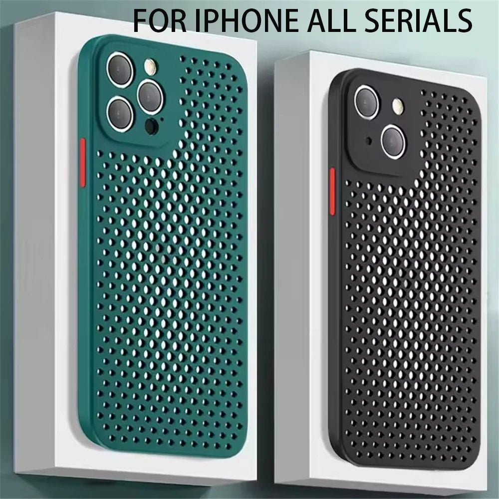 Cooling Breathable Silicone iPhone Case | Geometric Bumper Cover Silicone Phone Case PRIMED
