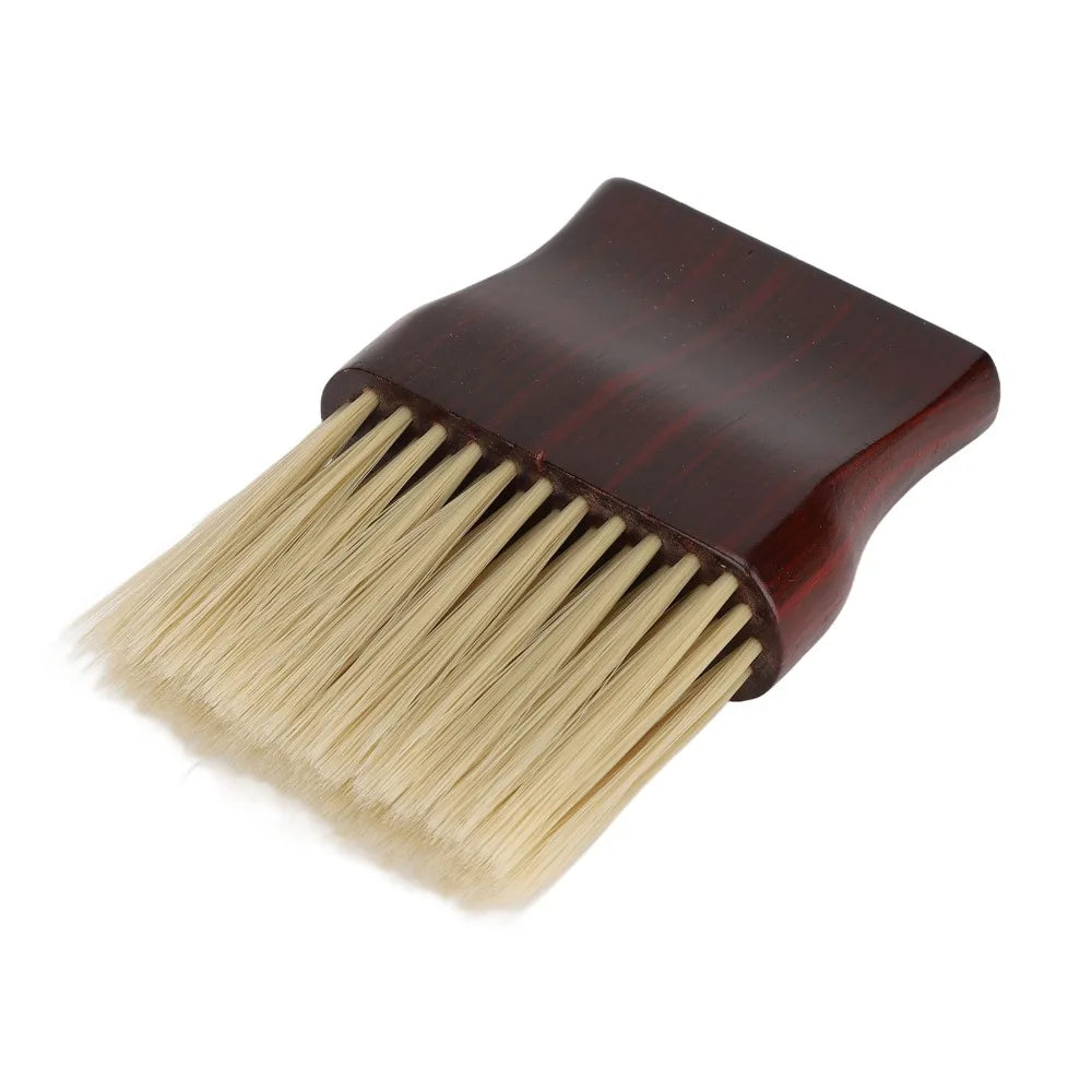 Professional Barber Neck Duster Brush – Solid Wood Handle Barber Neck Brush PRIMED