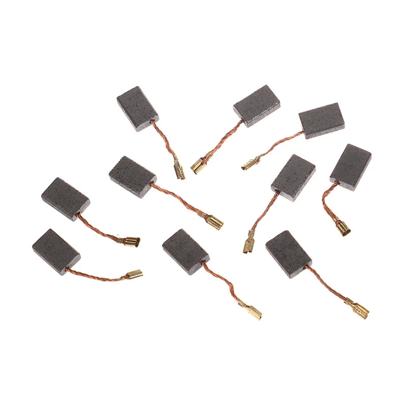 10Pcs 5×10×15mm Graphite Carbon Brushes for Angle Grinders Carbon Brush Set PRIMED