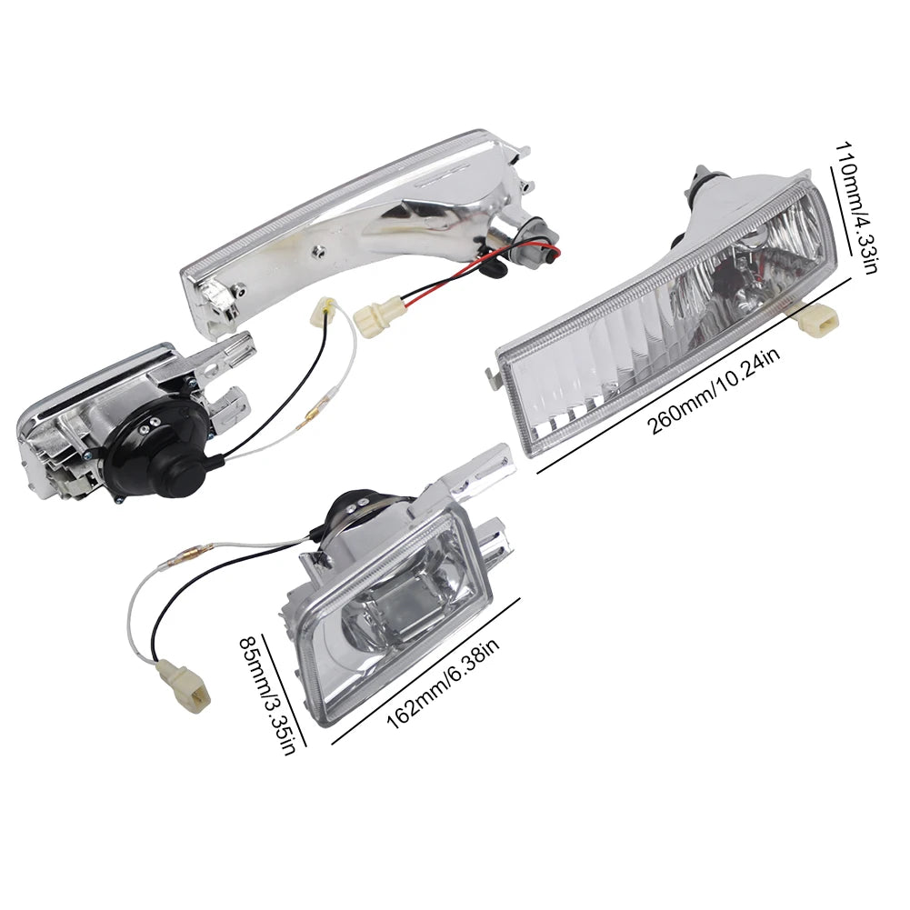 VW Golf Jetta MK3 Front Fog Light & Turn Signal Kit 1993–1998 Fog Light Assembly PRIMED