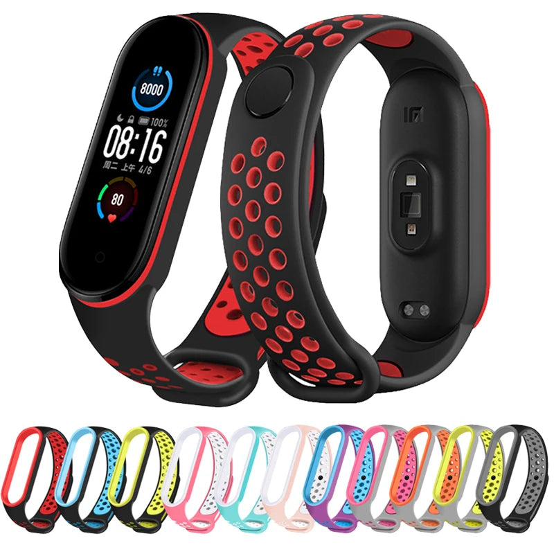 Silicone Strap for Xiaomi Mi Band 3 4 5 6 7 – Sport Band Smartwatch Band PRIMED