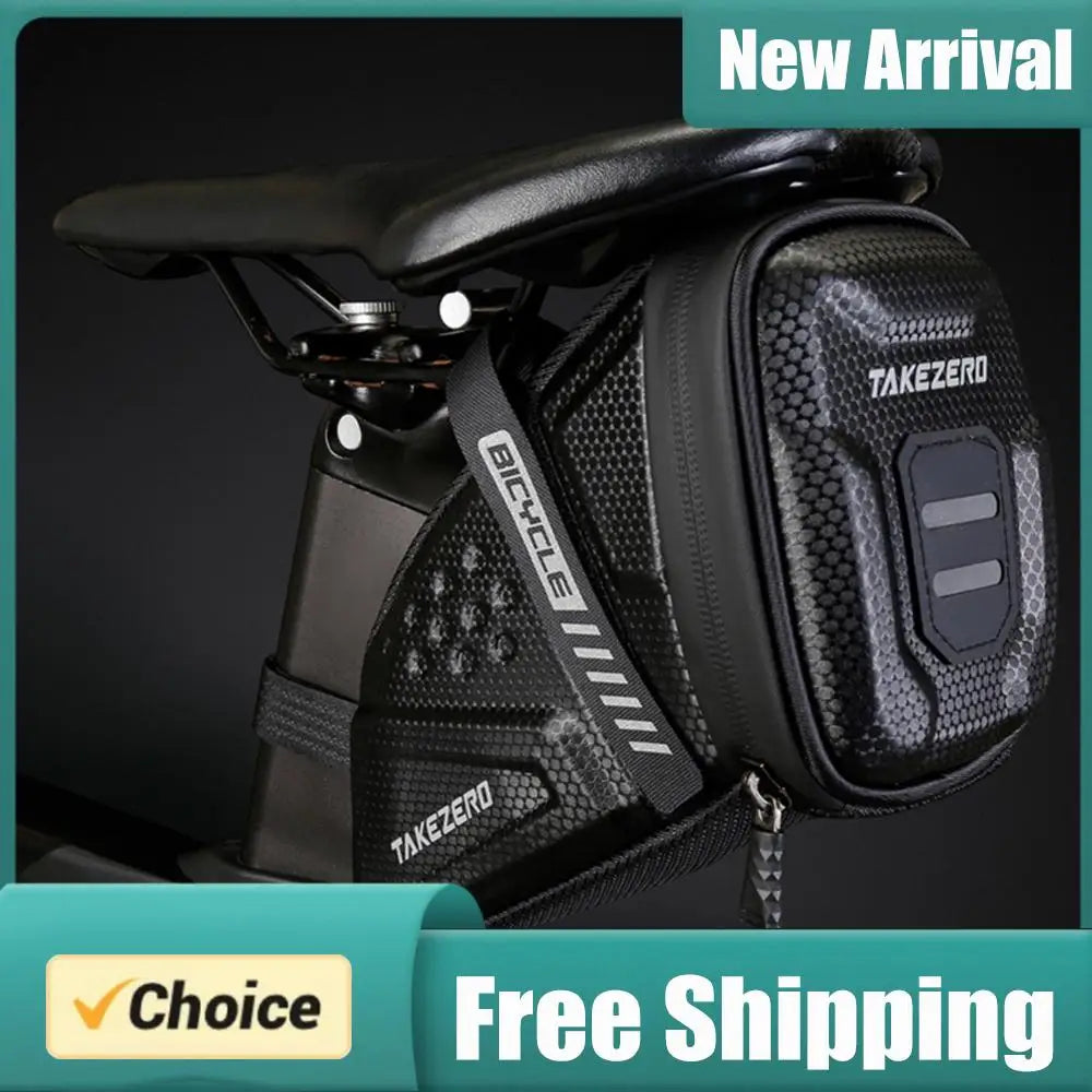 1L Reflective Bike Saddle Bag | EVA Hardshell Seat Pack Bicycle Saddle Bag PRIMED