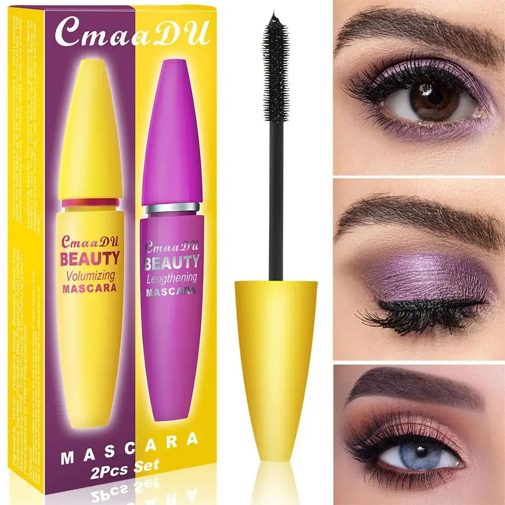CmaaDu 4D Volumizing Waterproof Mascara – Lengthen & Curl Volumizing Mascara PRIMED