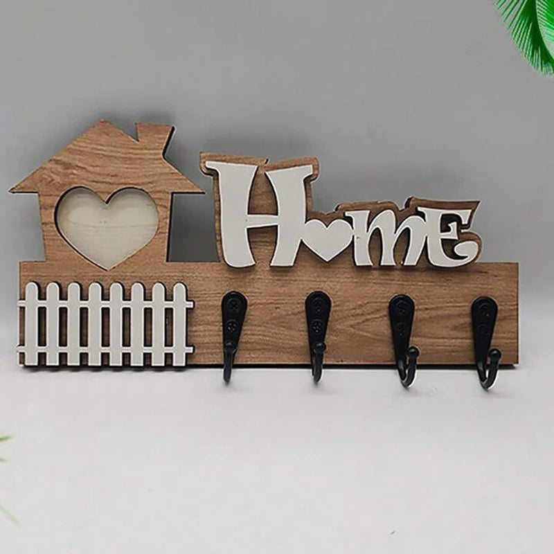 Wooden Wall Hook – Decorative Key Holder & Door Hanger