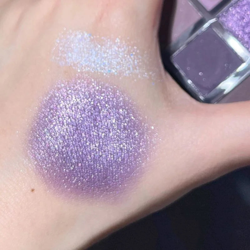 Purple Lavender 9-Color Glitter Eyeshadow Palette | Shimmer & Matte Eyeshadow Palette PRIMED