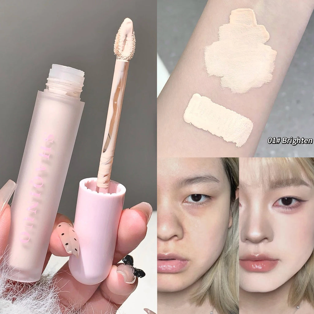 SHAQINUO Liquid Concealer – Full Coverage Waterproof, 3 Shades Liquid Concealer PRIMED 01 Brighten 5ml
