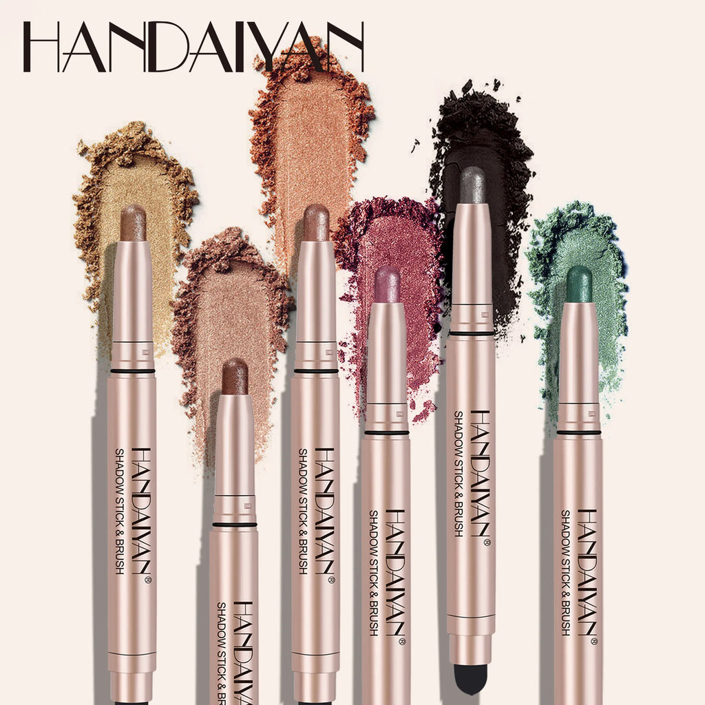 HANDAIYAN Double-Head Eyeshadow Shimmer Highlighter Pen Eyeshadow Stick Pen PRIMED