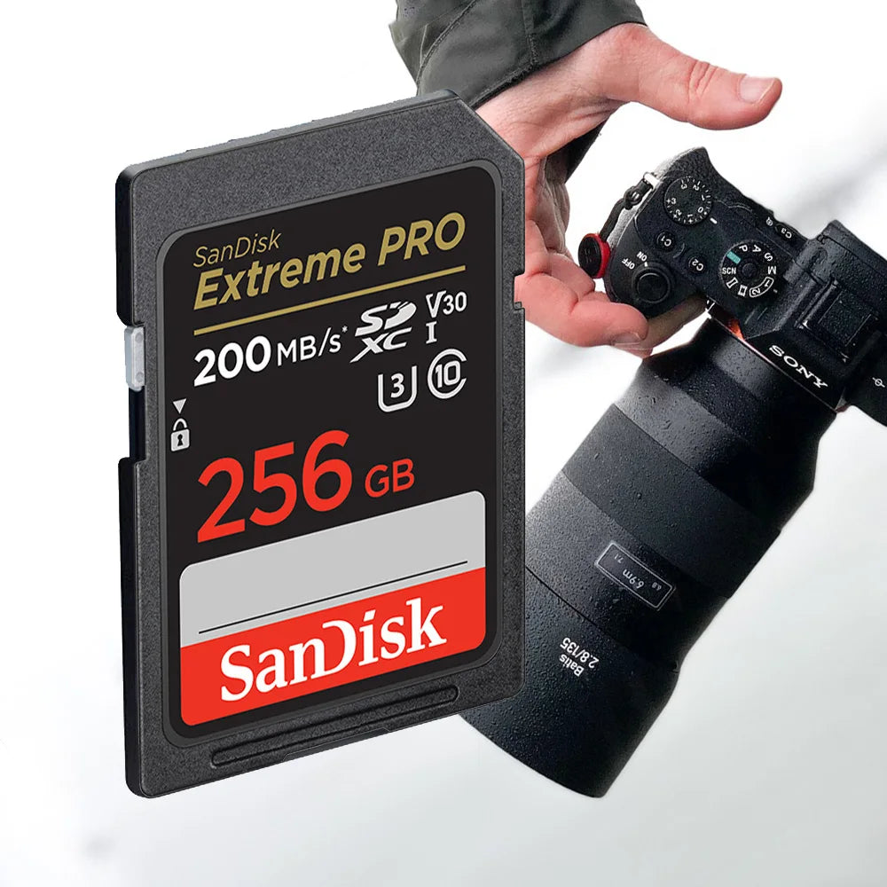 SanDisk SD Card Ultra/Extreme PRO 32GB–256GB U3 4K V30 SD Memory Card PRIMED